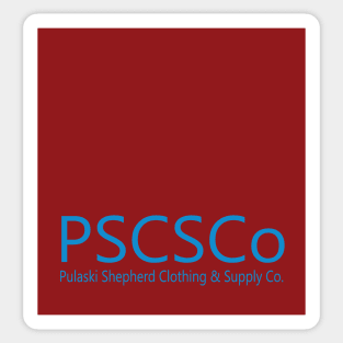 PSCSCo Barn Red & Sky Blue Sticker